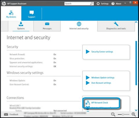 Check your primary network connection setup