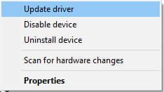 “Update Driver”